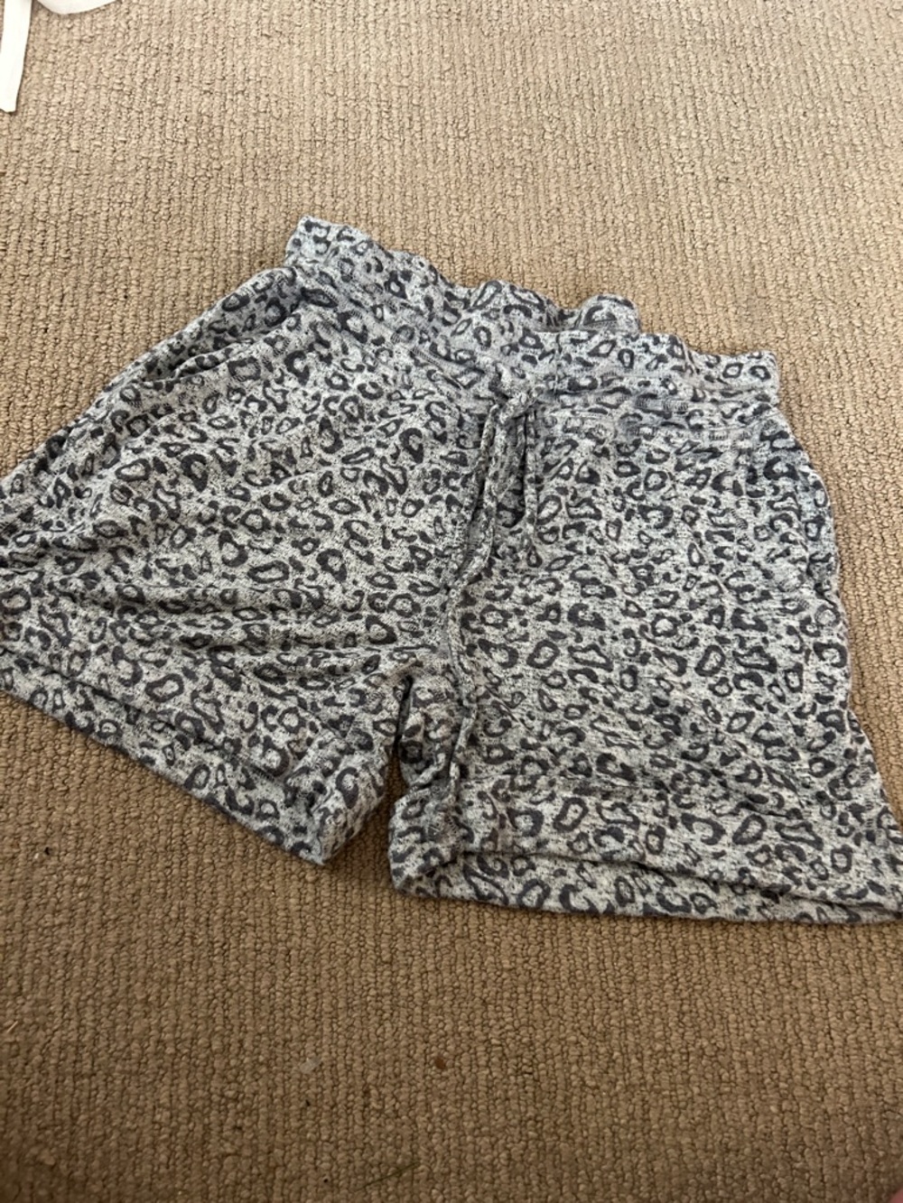 Active Life Gray Leopard Print Lounge Shorts